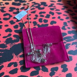 Hey Harper Gold Lisa Necklace waterproof jewelry New NWT cubic zirconia stones